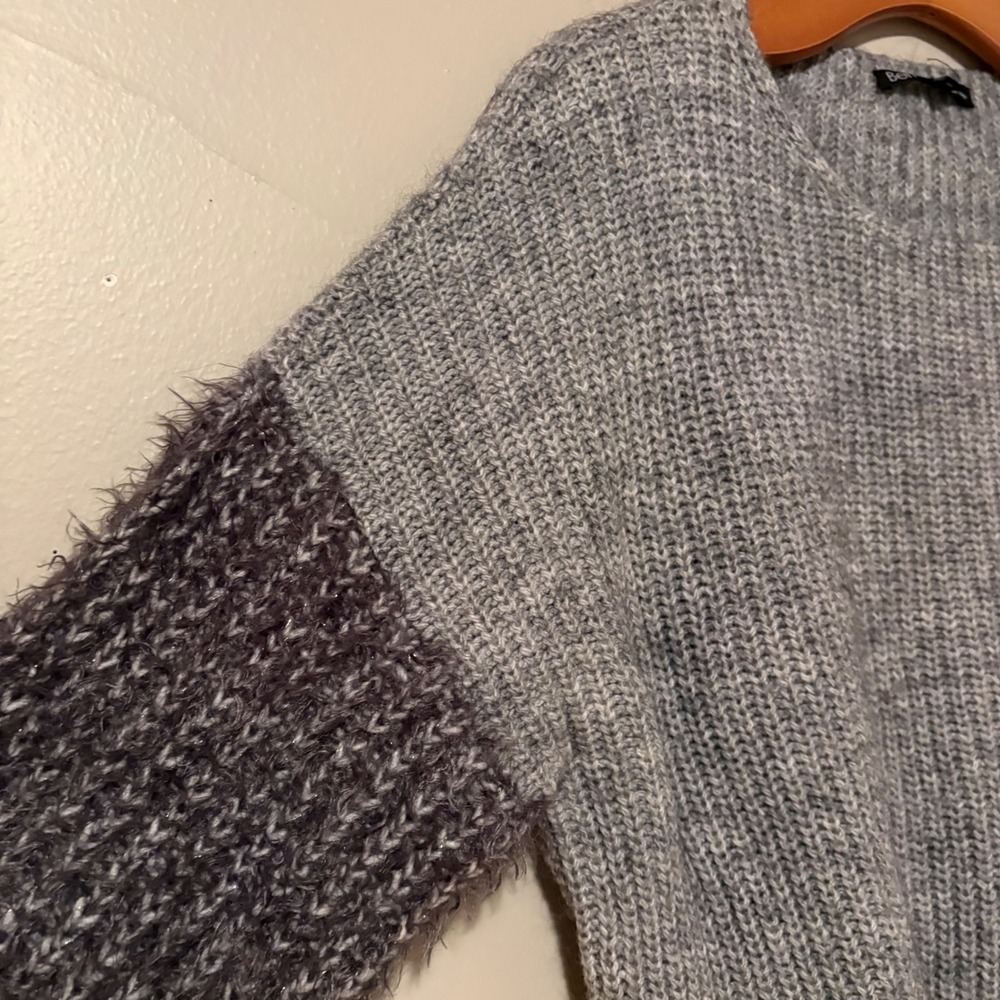 Berretti Women's Size S Gray Oversized Ribbed Knit Sweater Alpaca Wool‎ Blend M - Picture 3 of 13